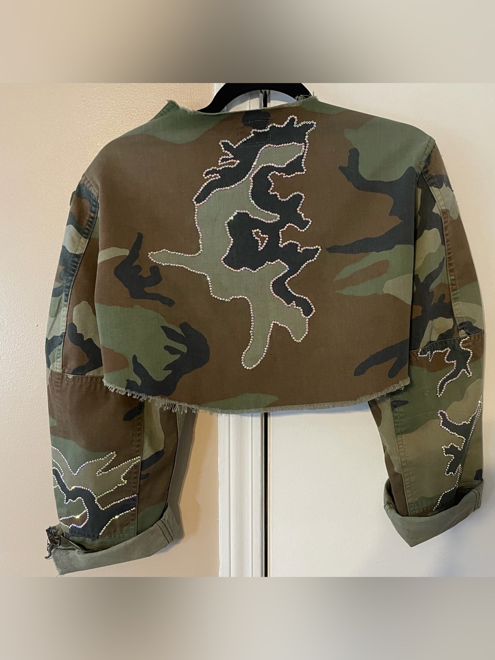 Custom Rhinestone cropped Camo - Picture 5 of 10